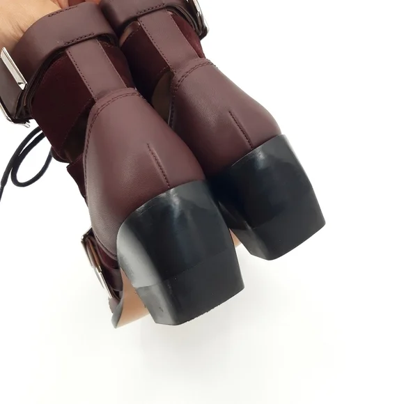 Chloe | Rylee Suede Ankle Boots in Deep Purple - Picture 7 of 11